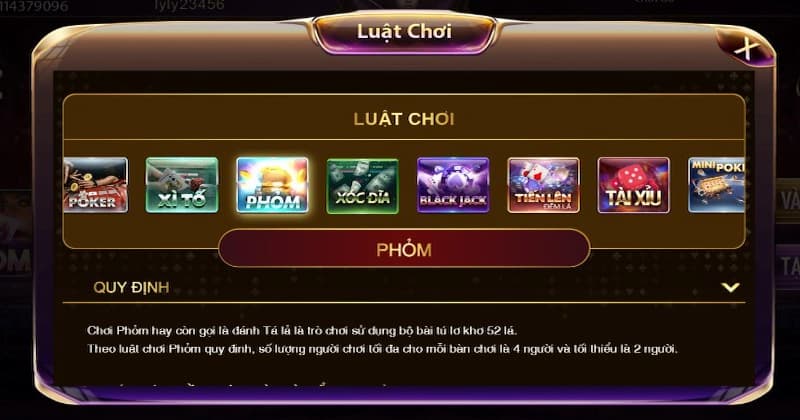 Luật chơi game bài Phỏm trên Gemwin